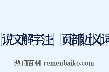 说文解字注·页部近义词是什么意思的图片